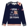 thumbnail image 4 of MESSIYO 250th anniversary usa clothing usa shirts for women usa long sleeve shirt women patriotic shirts for women 4th of july outfits for women 4th of July T-Shirt Blue S-3XL, 4 of 4