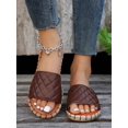 thumbnail image 2 of Women's Straw Plaid Sandals, 2 of 4