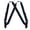 Black, variant on CTM  Elastic Side Plastic Clip TSA Compliant Airport Suspenders (Men)