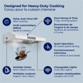 thumbnail image 3 of Hauslane/Chef Series 36-Inch PS18 Under Cabinet Range Hood, Stainless Steel/Pro Performance/Contemporary Design, Touch Screen, Dishwasher Safe Baffle Filters, Led Lamps, 3-Way Venting, 3 of 11