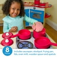 thumbnail image 3 of Melissa & Doug Deluxe Wooden Kitchen Accessory Play Set - Pots & Pans (8 pcs), 3 of 10