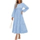 thumbnail image 1 of Vestido largo PRETTYGARDEN para mujer, elegante, con lunares suizos, azul claro, 1 of 9
