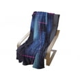 thumbnail image 4 of Navy and Blush Soft Flannel Fleece Blanket, Eighties Inspired Retrofuturistic Triangles Virtual Reality Sci Fi, Cozy Plush for Indoor and Outdoor Use, 70" x 90", Indigo Blue Hot Pink, by Ambesonne, 4 of 6