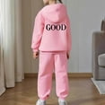 thumbnail image 6 of MEZZALL Child Outfits Sweatsuit Toddler Boys Girls Long Sleeve Solid Color Warm Hoodie Pullover Pants Kids Sweatshirt Sweatpants Clothes Sets Holiday Clothing, 6 of 7
