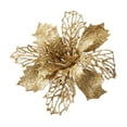 thumbnail image 2 of Glitter Christmas Flowers Poinsettia Artificial Flower Christmas Wreath Christmas Tree Ornaments Artificial Flower Decorating Wreath Garland, Great for Wedding Holiday and Home Decor, 2 of 5