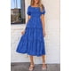 thumbnail image 5 of Vestido PRETTYGARDEN Midi de Verano 2025 Azul Real Talla Grande, 5 of 6