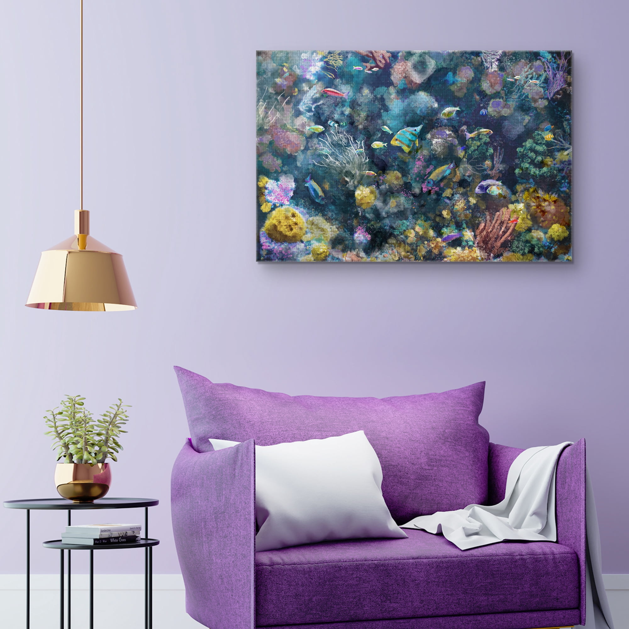 Masterpiece Art Gallery Underwater Colors II Fish Assortment by Studio Arts Canvas Art Print