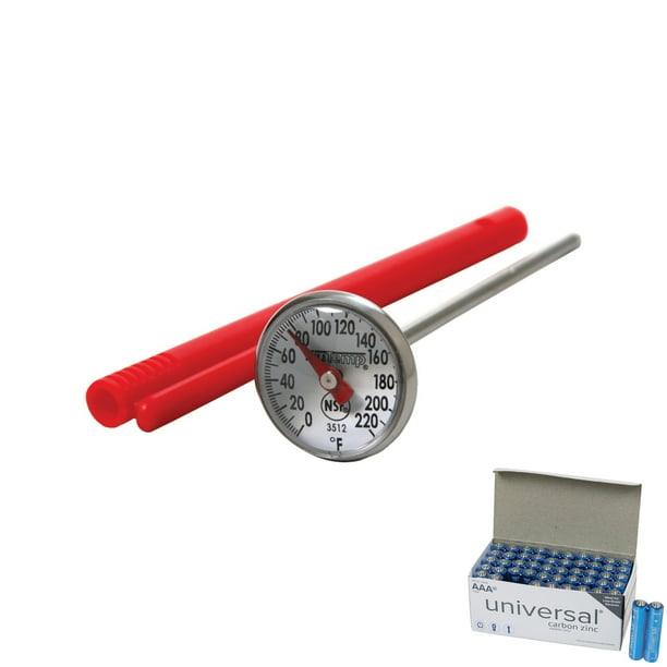 Taylor 3512 Instantread 1" Dial Meat Thermometer & UPG AAA 50 Pack