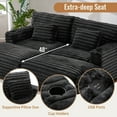 thumbnail image 3 of 83'' Oversized Double Lounge Chaise, Upholstered Cloud Plush Sofa Bed, Modern Sleeper Loveseat Chair Deep Seat,  for Living Room Bedroom Reading, Black, 3 of 9