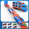 thumbnail image 1 of Big Save,HWRETIE Construction Vehicles Clearance,Alloy Storage Container Engineering Truck Deformation Truck Children Transport Folding Track Ejection Car Toy,S, 1 of 9