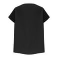 thumbnail image 6 of Womens Summer Tops 2026 Plus Size Fashion Round Neck Solid Color Light Sensing Face Short Sleeve Loose T-shirt, 6 of 7