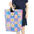 thumbnail image 4 of Yayeee Freestanding Laundry Hamper with Handle Collapsible Large Storage Basket for Clothes, Playful Daisy, 4 of 7