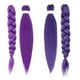 thumbnail image 4 of Purple Pre-stretched Braiding Hair Extension, Demon Hunters Rumi Costume Hair Extension for Kids, Anime Halloween Cosplay Props, 4 of 5
