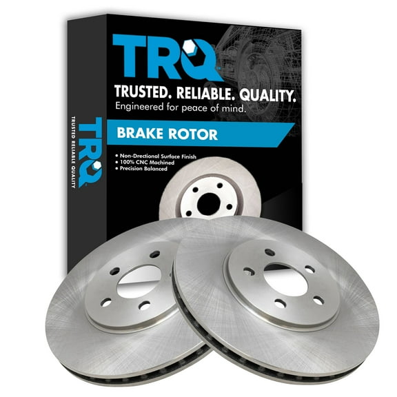 TRQ Front Brake Rotors Set Vented Fits Select 1995-2000 Chrysler Cirrus 2001-2006 Sebring 1995-2005 Dodge Stratus 1996-2000 Plymouth Breeze