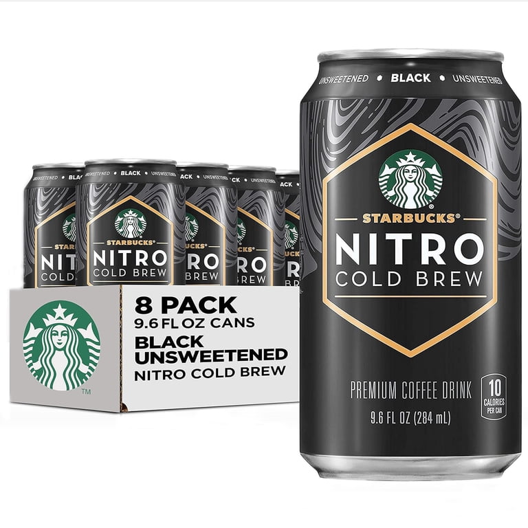 Starbucks Nitro Cold Brew Black Unsweetened, 9.6 fl oz, 8 Pack photo 1