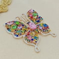 thumbnail image 6 of Butterfly Multicolored Crystal Brooch, Gold-toned, 6 of 8