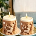thumbnail image 3 of Molde de silicona para velas aromáticas cilíndricas de alce navideño, molde de Sío para renos, muñecos de nieve y bosques, decoración para fiestas en el hogar y festivales, 3 of 6