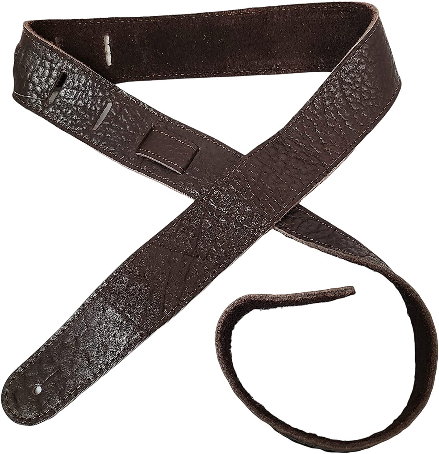 Henry Heller HAB2-CHC Leather Series 2 in. Guitar Strap - Buffalo Chocolate