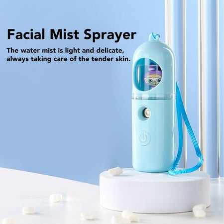 

2024 Facial Mist Sprayer USB Rechargeable 30ml Capacity Cute Portable Moisturizing Face Humidifier for Home Office