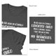thumbnail image 4 of Camiseta con el alfabeto para mujer con cita peculiar, cuello redondo, mangas cortas, gris oscuro, fuente blanca, talla L Camiseta favorita para niños, 4 of 5