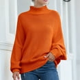 thumbnail image 2 of PMVFHDE Womens Knit Sweater Batwing Sleeve Roll Neck Europe Style&nbsp;Cozy Sweaters For Women&nbsp;For Winter Wear Red,S, 2 of 6