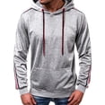 thumbnail image 2 of CONZONE Mens Casual Hoodies Long Sleeve Pullover Hoodie for Men Patchwork Color Hooded Sweatshirts With Pocket, 2 of 7