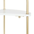 thumbnail image 4 of Kate and Laurel Walters Glam Wall Mounted Corner Shelf, 17 x 12 x 35, White and Gold, Decorative  Three Tier Corner Wall Shelf for Storage and Display, 4 of 7