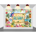 thumbnail image 4 of Hawaiian Aloha Backdrop Tropical Hawaiian Summer Photography Background Greenery Luau Musical Birthday Baby Shower Party Decorations Banner Supplies Photo Booth Props, 4 of 5