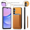 thumbnail image 4 of Dteck Case with Detachable Card Wallet for Samsung Galaxy A15,Magnetic Leather 2 in 1 Removable Card Slot Wallet Case Shockproof Mag Safe Back Cover for Galaxy A15 5G,Yellow, 4 of 9