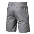 thumbnail image 3 of DPTALR Men Casual Solid Zip-fly Straight-leg Knee Length Button Mid Waist Cargo Pants, 3 of 3