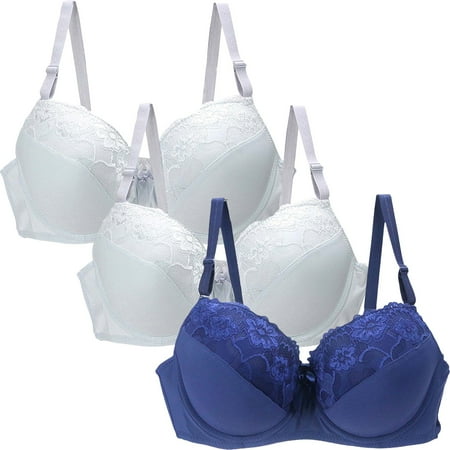 GZWYHT Push Up Bra Clearance Bras for Women Underwear 34/75 36/80 38/85 40/90 42/95 44/100 BCDE Cup Bra Sexy Lace Bra For Women Lingerie Plus Size Tshirt Bras Lace Bralette No Underwire Bras Grey 95D