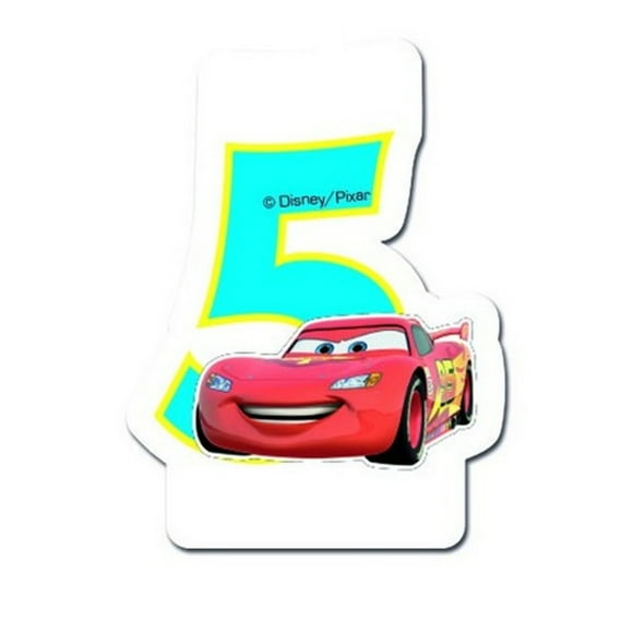 Cars Bougie d'Anniversaire Néon 5 Ans
