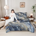 thumbnail image 4 of Castle Fairy Marble Watercolor 3-Piece Full Size Comforter Sets for Teens Women Men,Abstract Marbling Bedding Comforter Set,Stone Pattern Lightweight Bedding Sets,Lightweight Room Decor, 4 of 8
