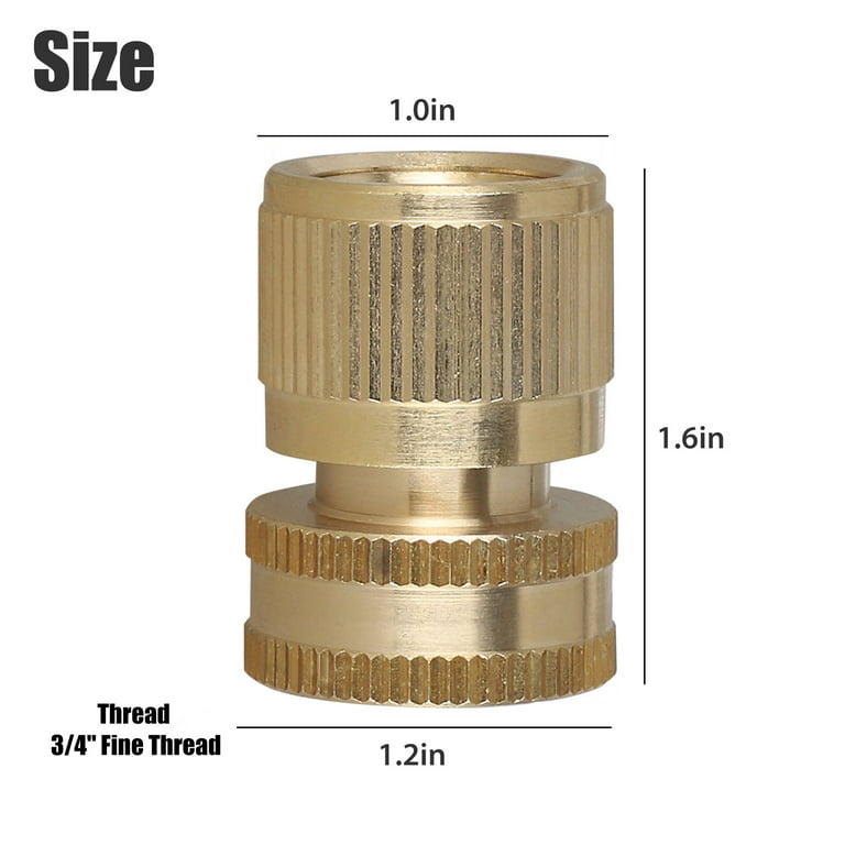 HydroSure Brass Hose End Connectors - 19mm (3/4) - Pack of 2