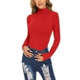 thumbnail image 2 of Turtleneck Shirt Women Long Sleeve Mock Neck Slim Fit Tops Base Layer Soft Lightweight Stretch Undershirts, 2 of 6