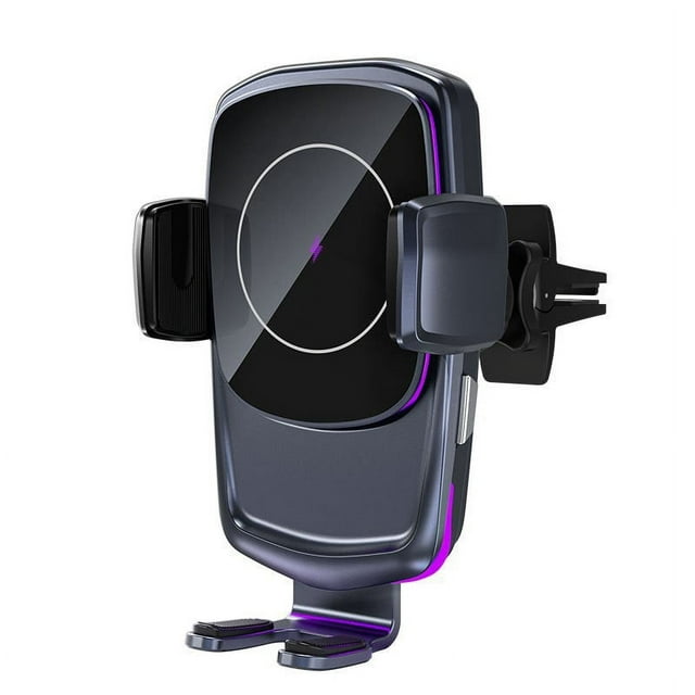 Cargador inalámbrico para coche de 15 W, carga rápida, soporte automático para teléfono móvil con navegación por inducción, carga inalámbrica para coche
