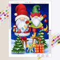 thumbnail image 1 of Pintura de diamante artesanal, ambiente de vacaciones de mosaico de punto de cruz, enano de Santa Claus animado, decoración del hogar, regalo pensativo para Navidad, 1 of 4