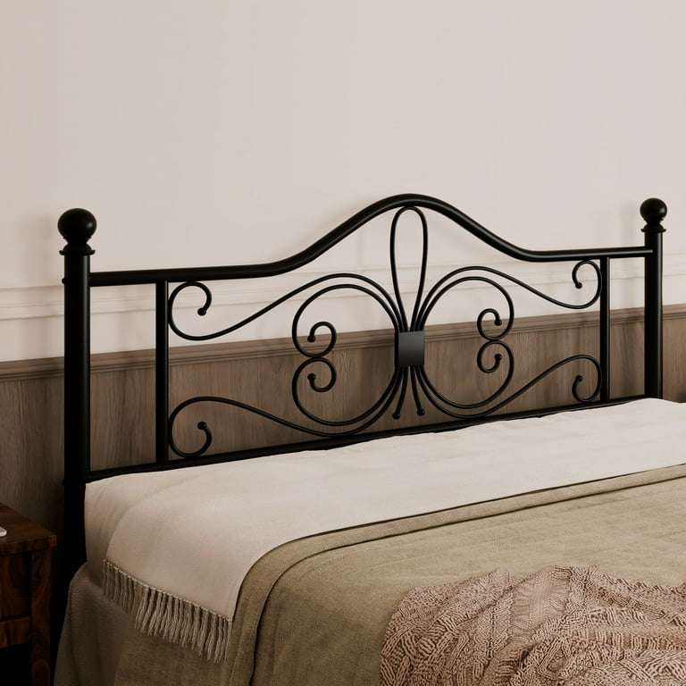 Allewie Queen Size Vintage Iron Metal Bed Frame with