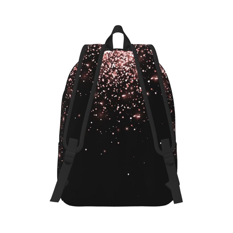 Balery Rose Gold Glitter1 Vintage Canvas Backpack for Men  display picture 3
