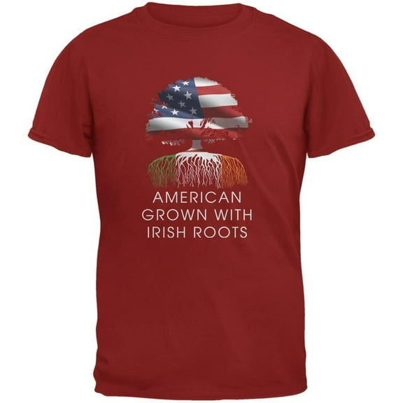 4th of July American Roots Cardinal Red Adult T-Shirt