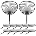 thumbnail image 1 of HEALEEP 20Pcs DIY Handheld Fan Frame Black Plastic for Fabric Painting Needlework and Wall Hanging, 1 of 8