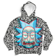 Trippy Rick Graphic Pullover Hoodie | Unisex, Up to 4XL