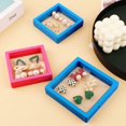 thumbnail image 3 of 12PCS 3D Floating Frame Display Stand, Jewelry Box, Gift Box, Ornament Organizer, Small Travel Jewelry Box, PE Film Anti-Oxidation, Suspended Display Box Stackable (3.54*3.54，Type 3), 3 of 7