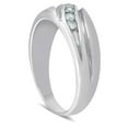 thumbnail image 3 of Pompeii Mens 14K White Gold 1/4ct Diamond Wedding Ring High Polished Smooth Band (G/H,I1), 3 of 5