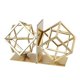 thumbnail image 2 of Paquete de 2 estanterías geométricas decorativas con forma cúbica, sujetalibros decorativos compatibles con libros u organizador ligeros, 2 of 3
