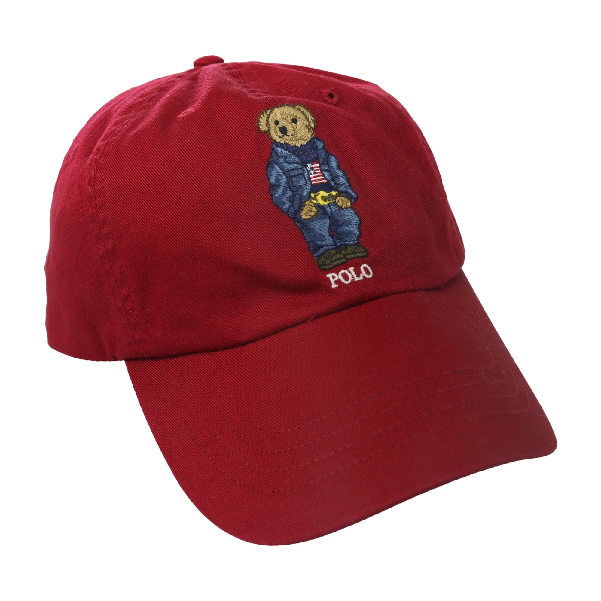 Ralph Lauren - Ralph Lauren Mens Eaton Red Bear Baseball Cap, Red, One Size - Walmart.com 