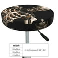 thumbnail image 4 of Lsque Cyber Skeleton With Tattoos Pattern Round Bar chair cushion covers Velvet Fabric Premium Comfort Protects from Scratches and Stains for 14-17 Inch Chair-14 inch, 4 of 7