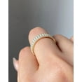 thumbnail image 2 of 2Ct Round Lab Created Diamond Half Eternity Wedding Band 14K Yellow Gold Plated, 2 of 5