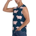 thumbnail image 3 of Balery Pig 1 Camisetas sin mangas para hombre, absorbe la humedad y protege contra el mal olor.-Large, 3 of 7