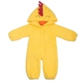 thumbnail image 6 of Krdevn Chicken Plush Hooded Onesie Full Zip Animal Long Sleeve Jumpsuit for Kids Party Outfit Yellow,3-6 Months, 6 of 9